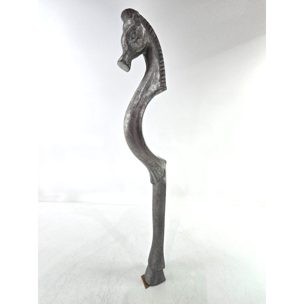 Vintage Mid Century Architectural 22" Metal Seahorse / Horse Door Handle / Pull